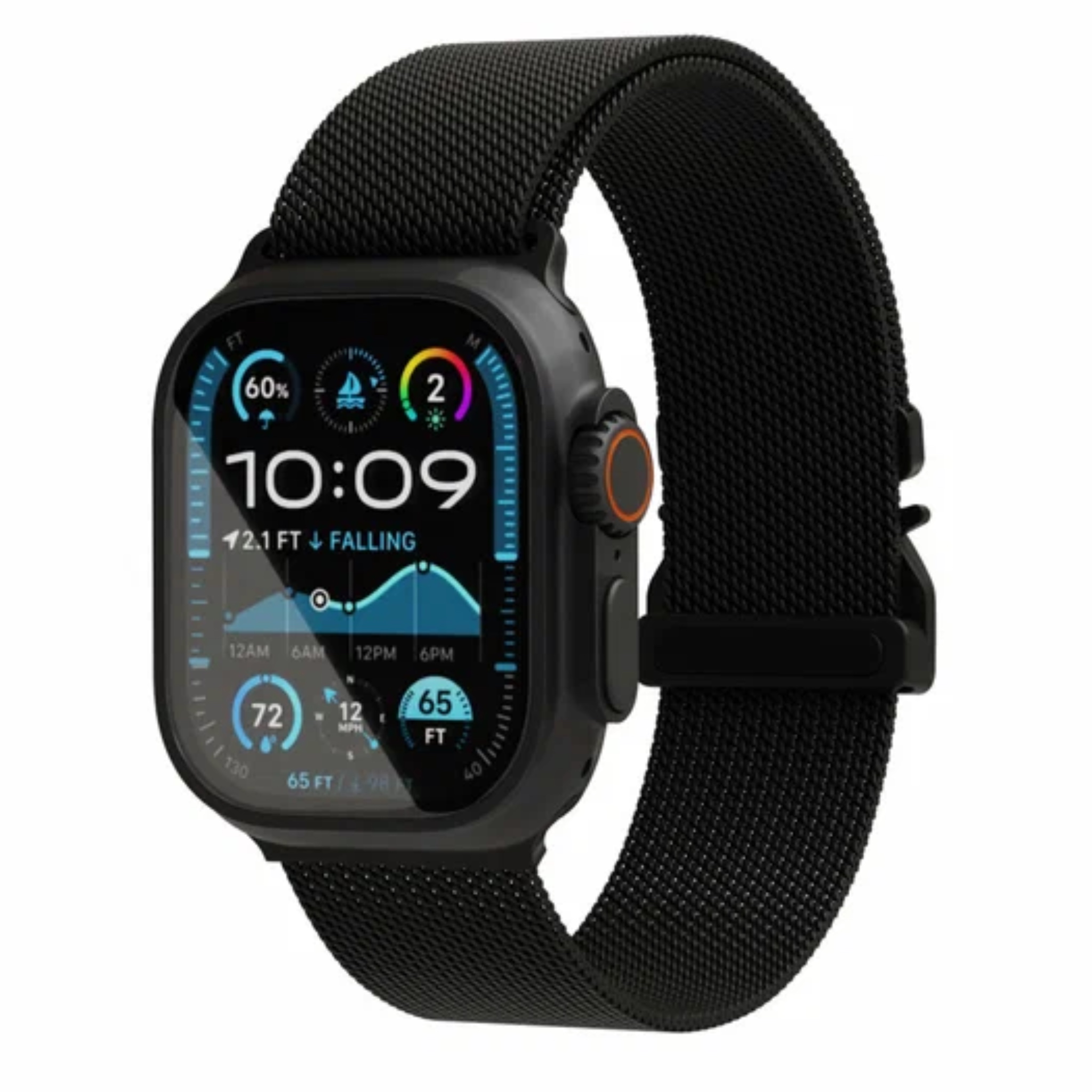 Ремешок из нержавеющей стали "vlp" Milanese Band Pro для Apple Watch 42/44/45 мм, черный