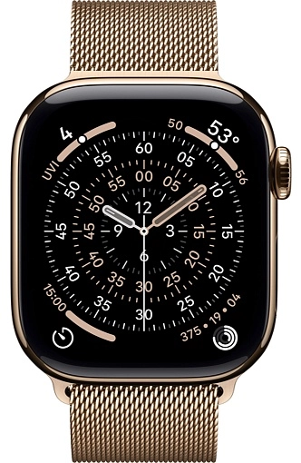 Apple Watch Series 11 46 мм, титановый золотой