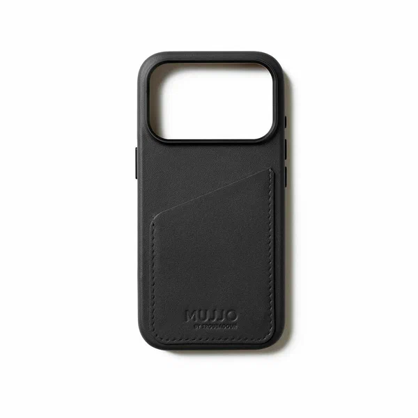 Чехол Mujjo Wallet Leather для iPhone 17 Pro Max, черный