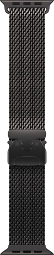 Apple Watch Ultra 3 49 мм, корпус из черного титана, ремешок Milanese черного цвета, размер L