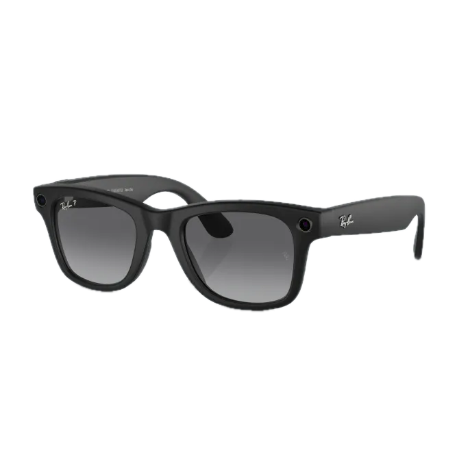 Умные очки RayBan Wayfarer L (2-е поколение), матовая черная оправа/линзы графитовый градиент