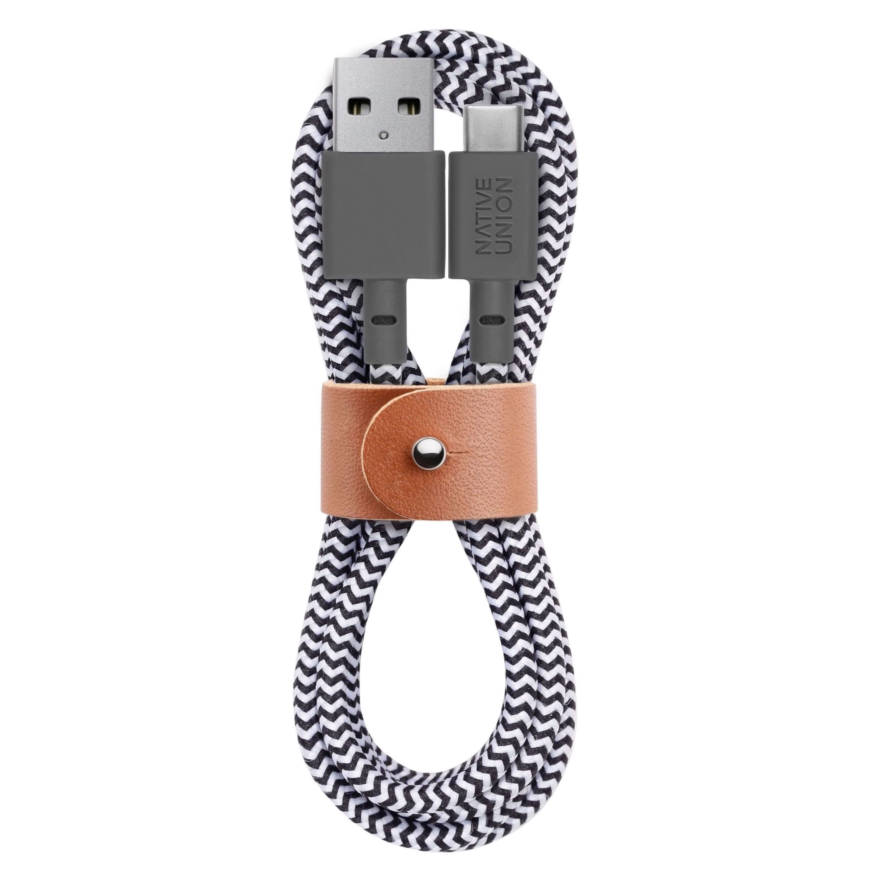Зарядный провод Native Union USB-A - USB-C 1.2m, зебра